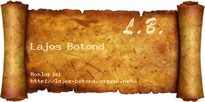 Lajos Botond névjegykártya