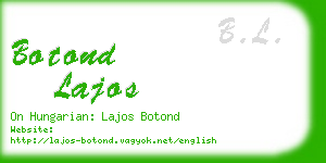 botond lajos business card